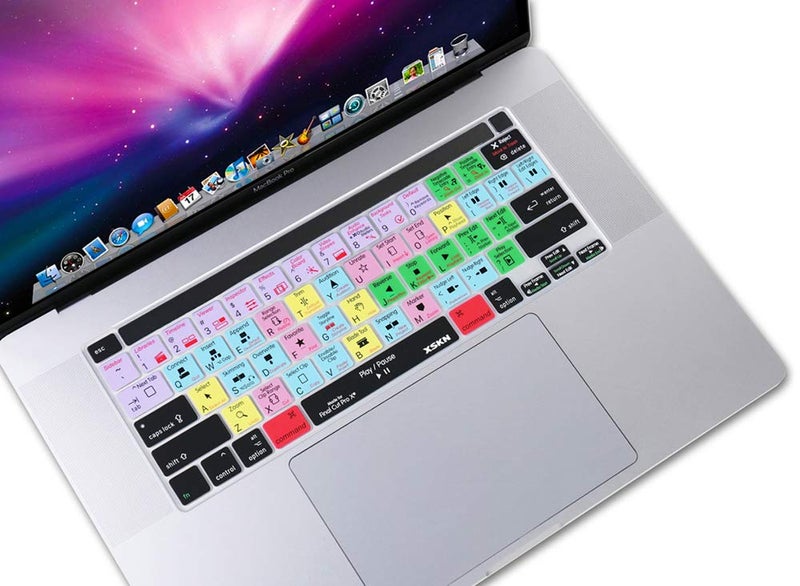 XSKN Final Cut Pro X 10 Silicone Shortcuts Keyboard Cover Skin for 2019 New MacBook Pro 16 inch A2141 2020 New MacBook Pro 13.3 inch A2338 M1 A2251 A2289 with Touch Bar & Touch ID US Version - Image 5